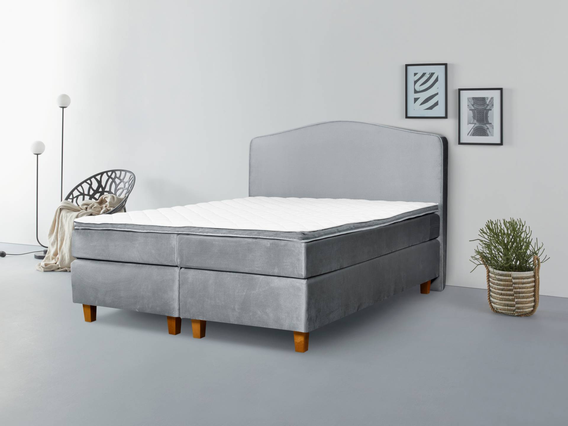 INOSIGN Boxspringbett »Jalma«, Füsse aus massiver Birke ; Inkl. Topper INOSIGN Boxspringbett »Jalma«, Füsse aus massiver Birke ; Inkl. Topper von INOSIGN