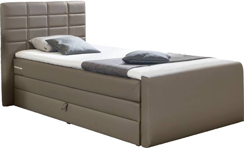 INOSIGN Boxspringbett »Lethbridge«, inkl. Bettkasten und Topper, zwei Matratzenarten in H2 von INOSIGN