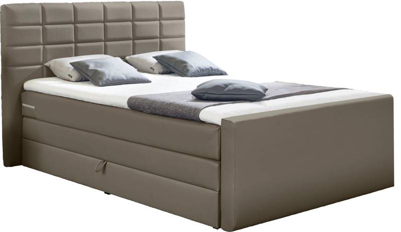 INOSIGN Boxspringbett »Lethbridge«, inkl. Bettkasten und Topper, zwei Matratzenarten in H2 von INOSIGN
