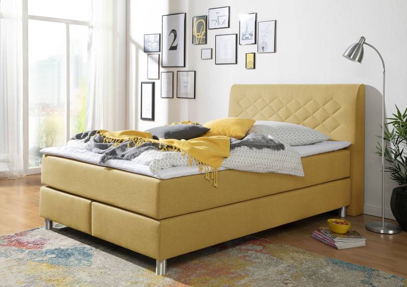 INOSIGN Boxspringbett »Parla«, incl. Topper, 4 Farben in 4 Breiten, 2 Härtegraden, 3 Matratzenarten von INOSIGN