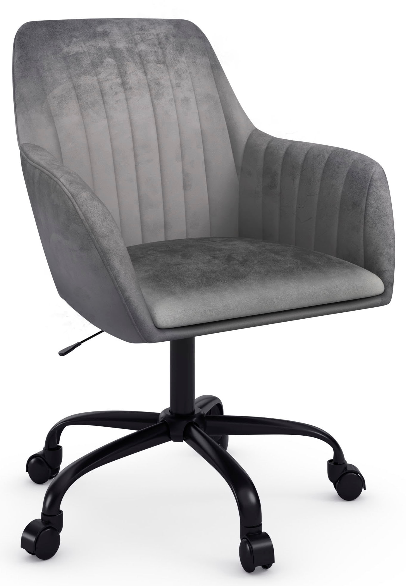 INOSIGN Bürostuhl »Perry2«, Veloursstoff, eleganter Samtstuhl, schwarzes Drehkreuz,Polsterung in Längsnaht-Optik INOSIGN Bürostuhl »Perry2«, Veloursstoff, eleganter Samtstuhl, schwarzes Drehkreuz,Polsterung in Längsnaht-Optik von INOSIGN