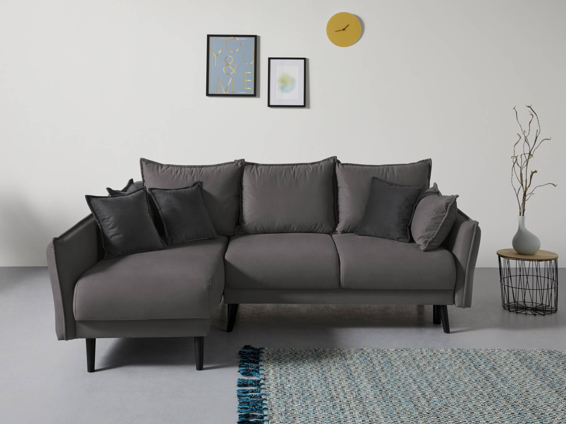 INOSIGN Ecksofa »Asra L-Form«, incl. Bettfunktion und Bettkasten, Seitentasche im Armteil, Federkern INOSIGN Ecksofa »Asra L-Form«, incl. Bettfunktion und Bettkasten, Seitentasche im Armteil, Federkern von INOSIGN