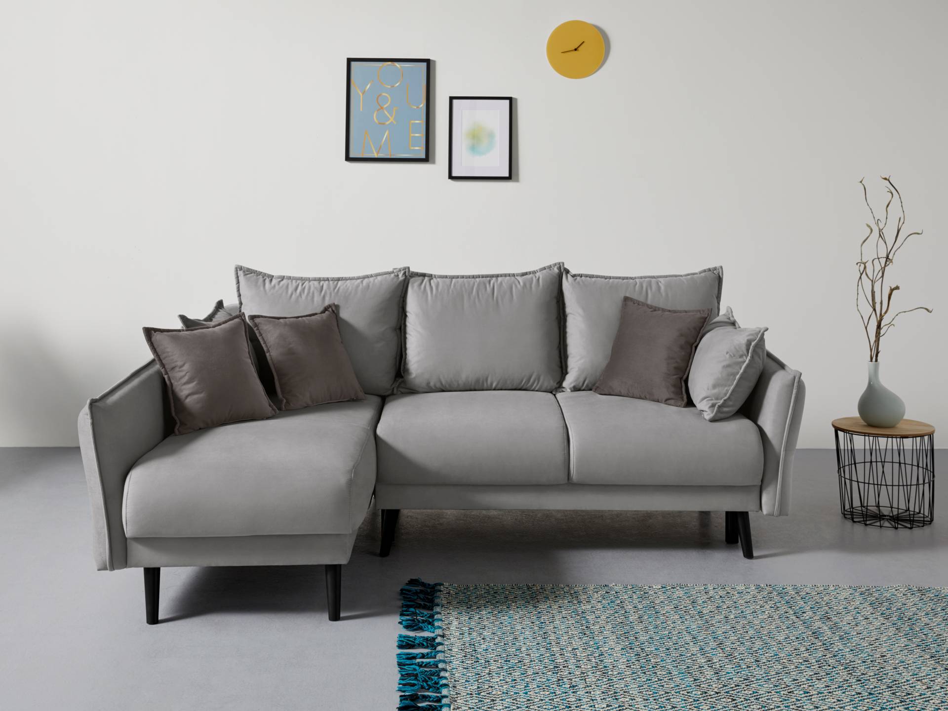 INOSIGN Ecksofa »Asra L-Form«, incl. Bettfunktion und Bettkasten, Seitentasche im Armteil, Federkern INOSIGN Ecksofa »Asra L-Form«, incl. Bettfunktion und Bettkasten, Seitentasche im Armteil, Federkern von INOSIGN