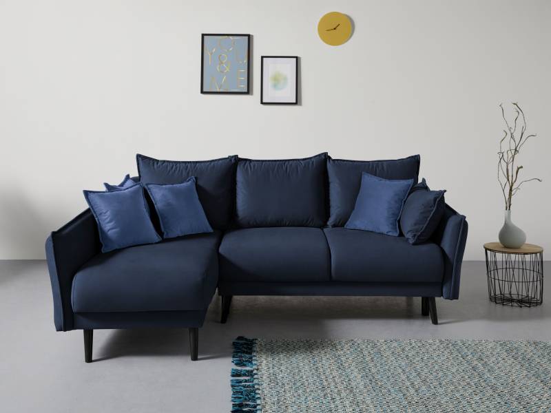 INOSIGN Ecksofa »Asra L-Form«, incl. Bettfunktion und Bettkasten, Seitentasche im Armteil, Federkern von INOSIGN