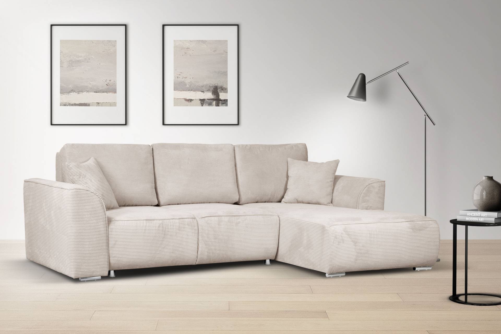 INOSIGN Ecksofa »BEATRICE optionale Schlafsofa mit Bettkasten, B/T/H: 265/170/86 cm«, L-Form, wahlweise auch mit Bettfunktion und Bettkasten von INOSIGN