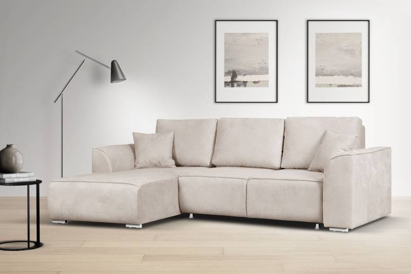 INOSIGN Ecksofa »BEATRICE optionale Schlafsofa mit Bettkasten, B/T/H: 265/170/86 cm«, L-Form, wahlweise auch mit Bettfunktion und Bettkasten von INOSIGN