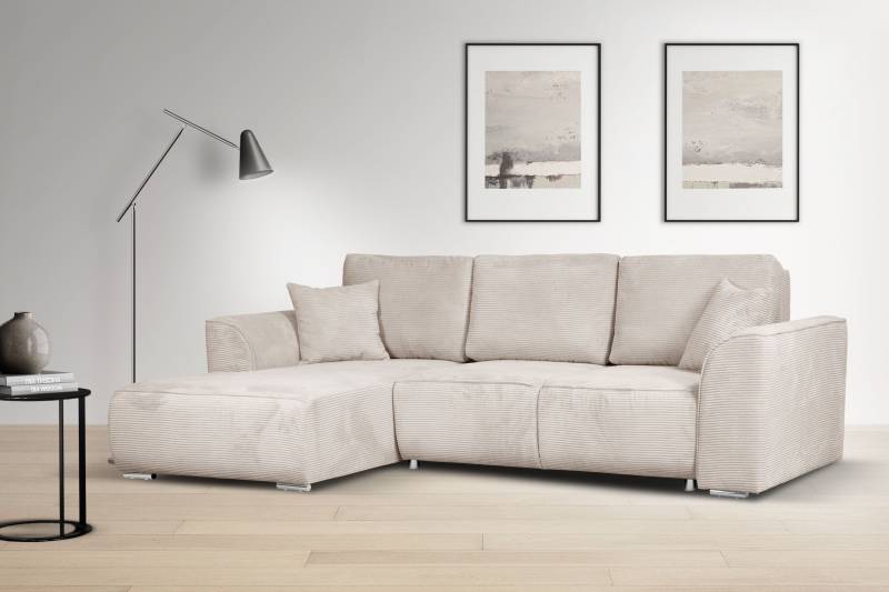 INOSIGN Ecksofa »BEATRICE optionale Schlafsofa mit Bettkasten, B/T/H: 265/170/86 cm«, L-Form, wahlweise auch mit Bettfunktion und Bettkasten von INOSIGN