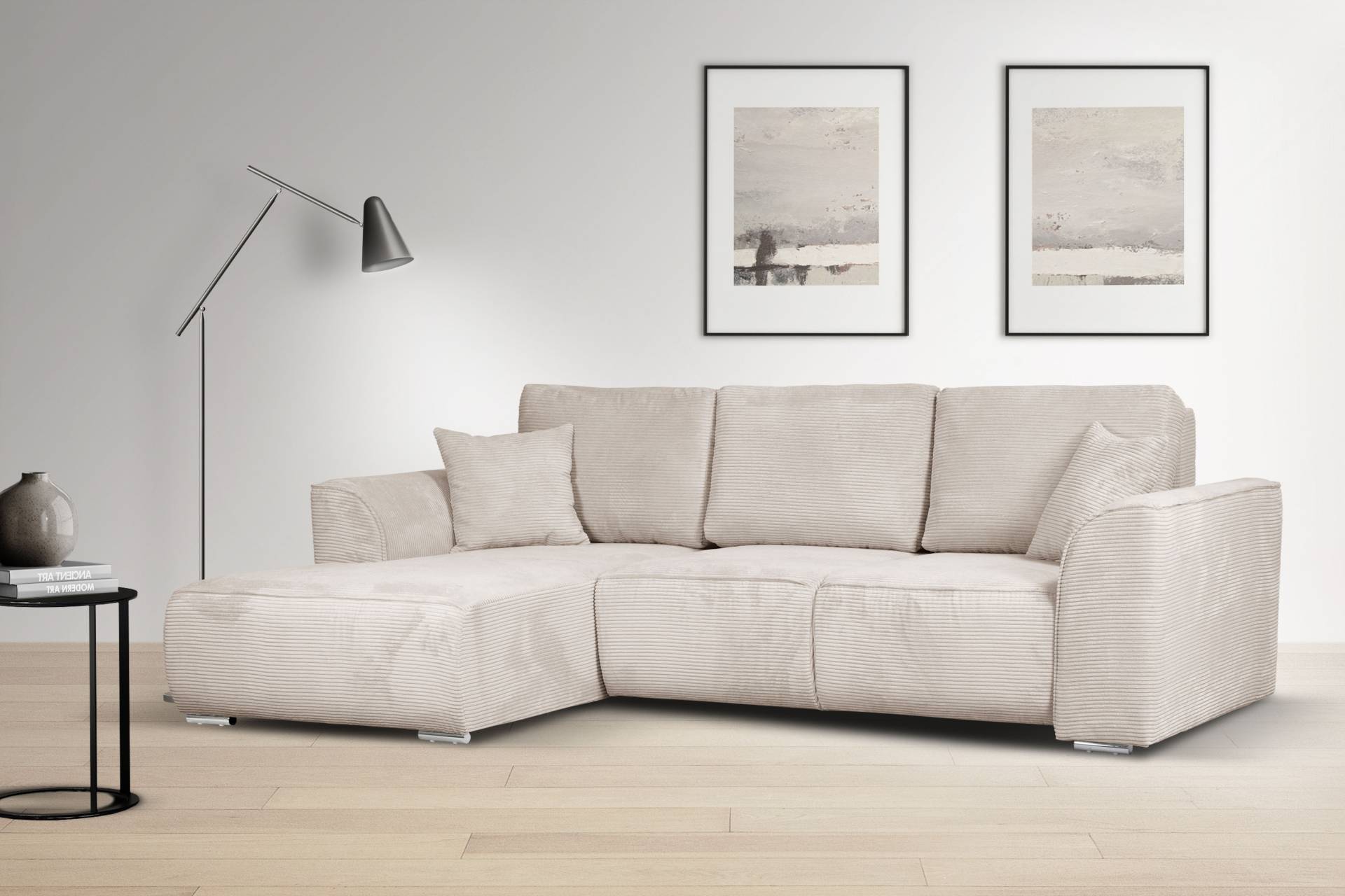 INOSIGN Ecksofa »BEATRICE optionale Schlafsofa mit Bettkasten, B/T/H: 265/170/86 cm«, L-Form, wahlweise auch mit Bettfunktion und Bettkasten von INOSIGN