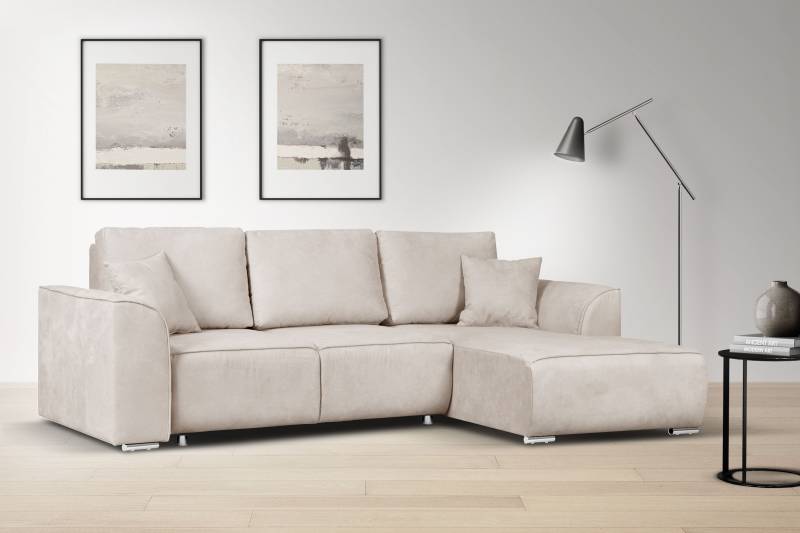 INOSIGN Ecksofa »BEATRICE optionale Schlafsofa mit Bettkasten, B/T/H: 265/170/86 cm«, L-Form, wahlweise auch mit Bettfunktion und Bettkasten von INOSIGN