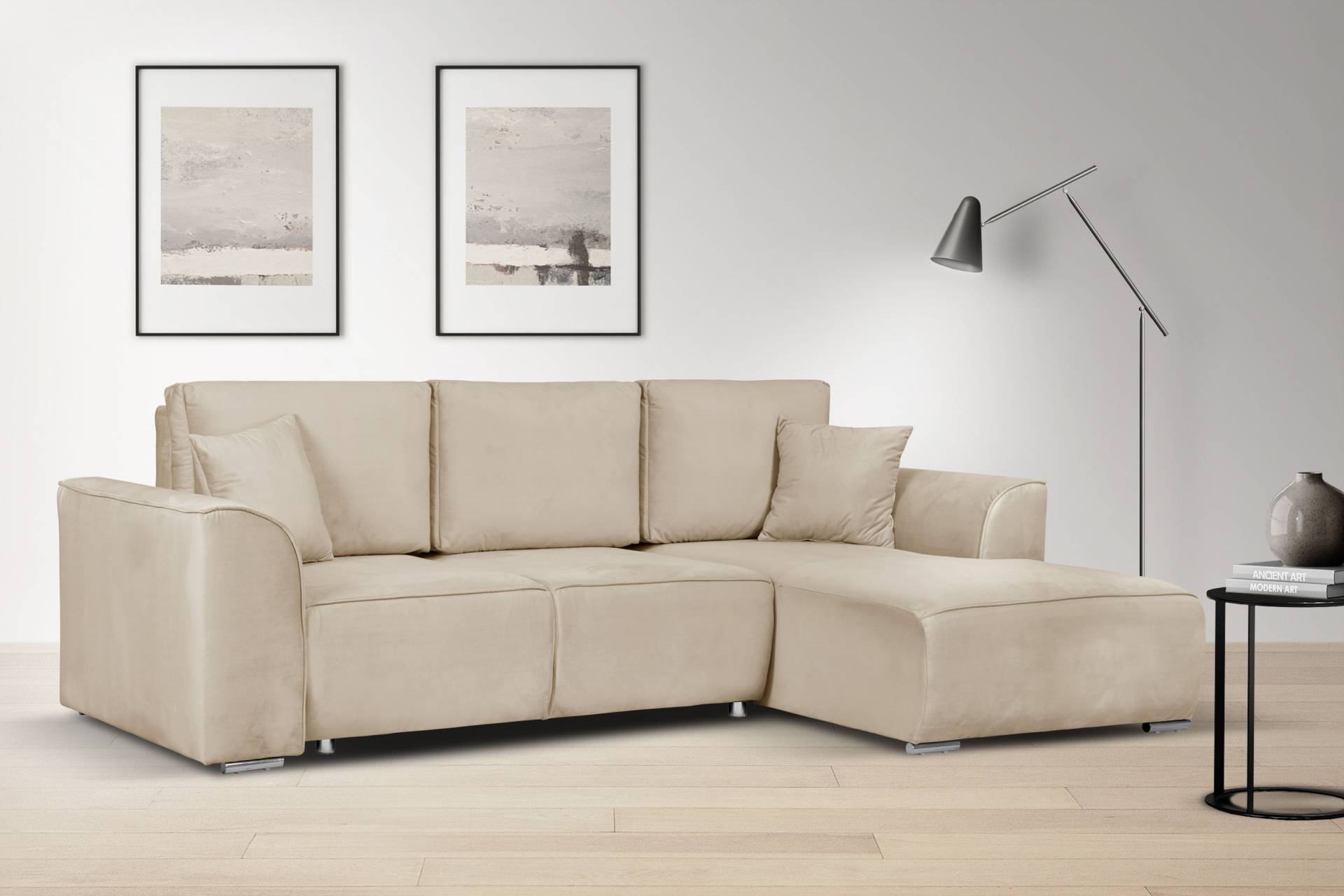 INOSIGN Ecksofa »BEATRICE optionale Schlafsofa mit Bettkasten, B/T/H: 265/170/86 cm«, L-Form, wahlweise auch mit Bettfunktion und Bettkasten von INOSIGN