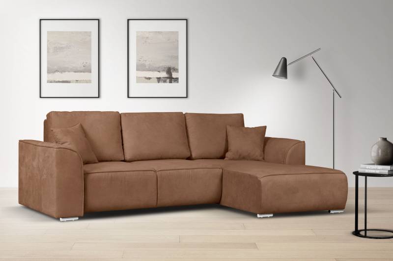 INOSIGN Ecksofa »BEATRICE optionale Schlafsofa mit Bettkasten, B/T/H: 265/170/86 cm«, L-Form, wahlweise auch mit Bettfunktion und Bettkasten von INOSIGN