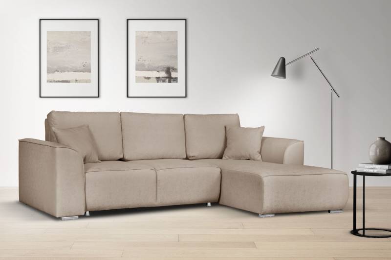 INOSIGN Ecksofa »BEATRICE optionale Schlafsofa mit Bettkasten, B/T/H: 265/170/86 cm«, L-Form, wahlweise auch mit Bettfunktion und Bettkasten von INOSIGN