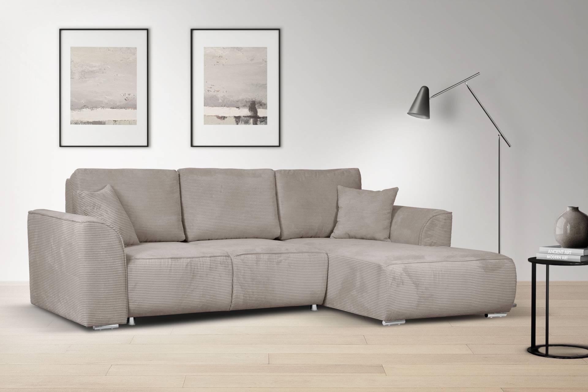 INOSIGN Ecksofa »BEATRICE optionale Schlafsofa mit Bettkasten, B/T/H: 265/170/86 cm«, L-Form, wahlweise auch mit Bettfunktion und Bettkasten von INOSIGN