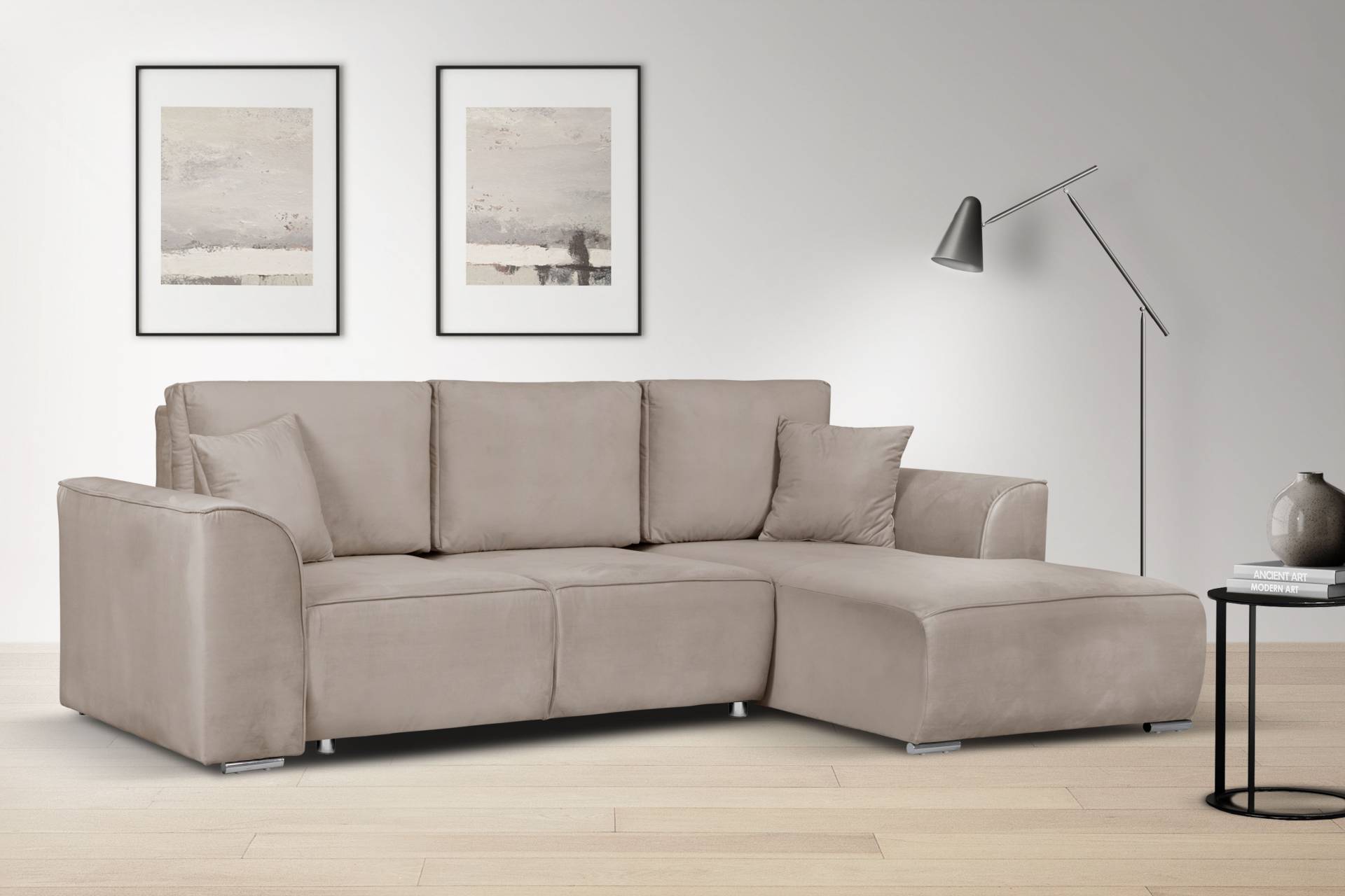 INOSIGN Ecksofa »BEATRICE optionale Schlafsofa mit Bettkasten, B/T/H: 265/170/86 cm«, L-Form, wahlweise auch mit Bettfunktion und Bettkasten von INOSIGN