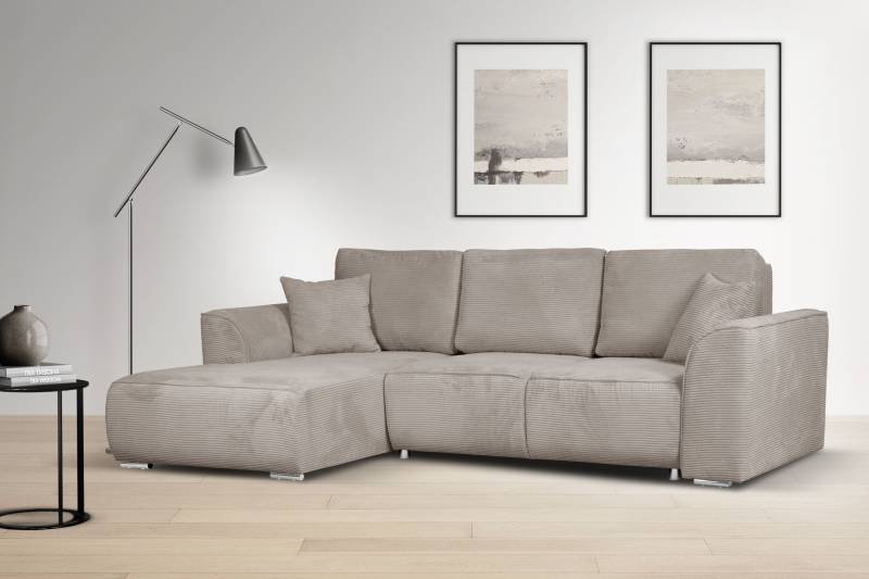 INOSIGN Ecksofa »BEATRICE optionale Schlafsofa mit Bettkasten, B/T/H: 265/170/86 cm«, L-Form, wahlweise auch mit Bettfunktion und Bettkasten von INOSIGN