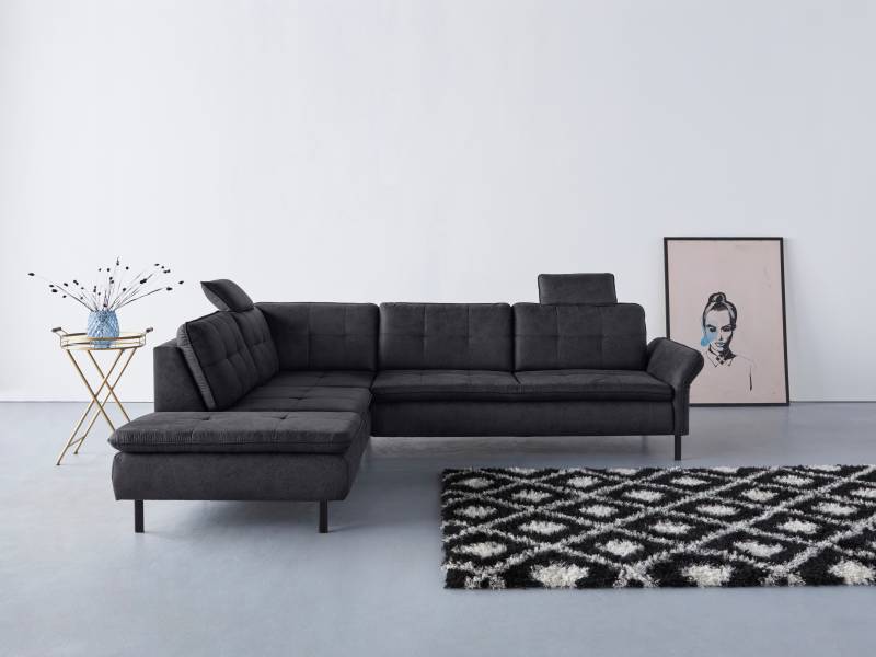 INOSIGN Ecksofa »Birkholm L-Form«, Armlehnverstellung, auch in Easy Clean Bezug - mit Wasser zu reinigen von INOSIGN