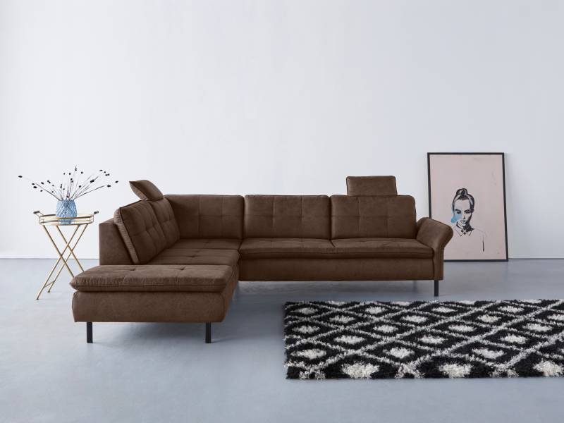 INOSIGN Ecksofa »Birkholm L-Form«, Armlehnverstellung, auch in Easy Clean Bezug - mit Wasser zu reinigen von INOSIGN