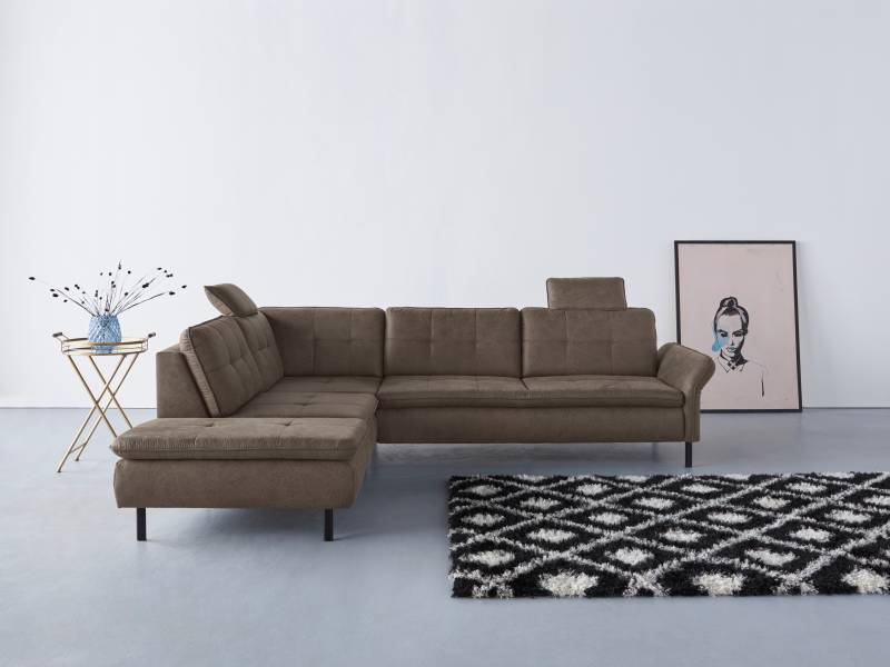 INOSIGN Ecksofa »Birkholm L-Form«, Armlehnverstellung, auch in Easy Clean Bezug - mit Wasser zu reinigen von INOSIGN