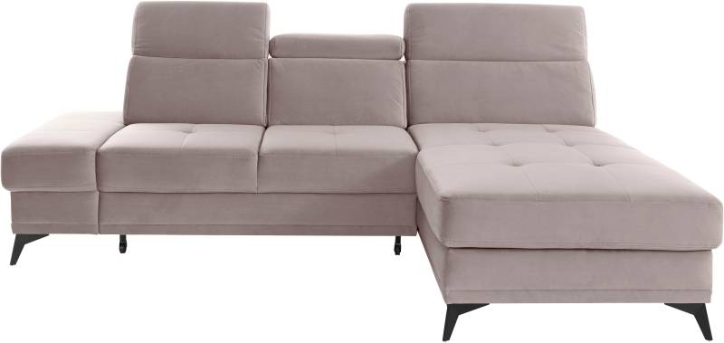 INOSIGN Ecksofa »Cardiz L-Form«, inkl.Kopfteilverstellung und Federkern wahlweise mit Bettfunktion von INOSIGN