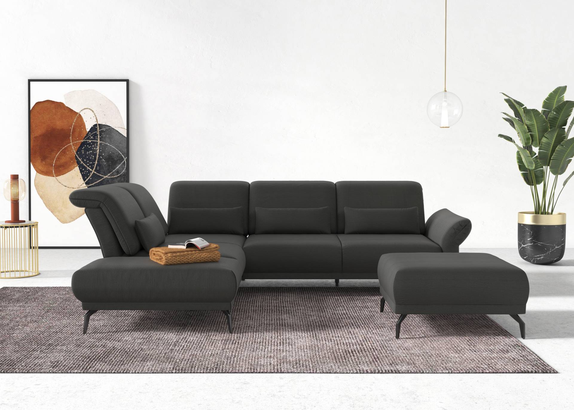 INOSIGN Ecksofa »Coco L-Form«, Sitztiefen-, Arm- und Kopfteilverstellung, Cord-Bezug, Fusshöhe 15 cm INOSIGN Ecksofa »Coco L-Form«, Sitztiefen-, Arm- und Kopfteilverstellung, Cord-Bezug, Fusshöhe 15 cm von INOSIGN
