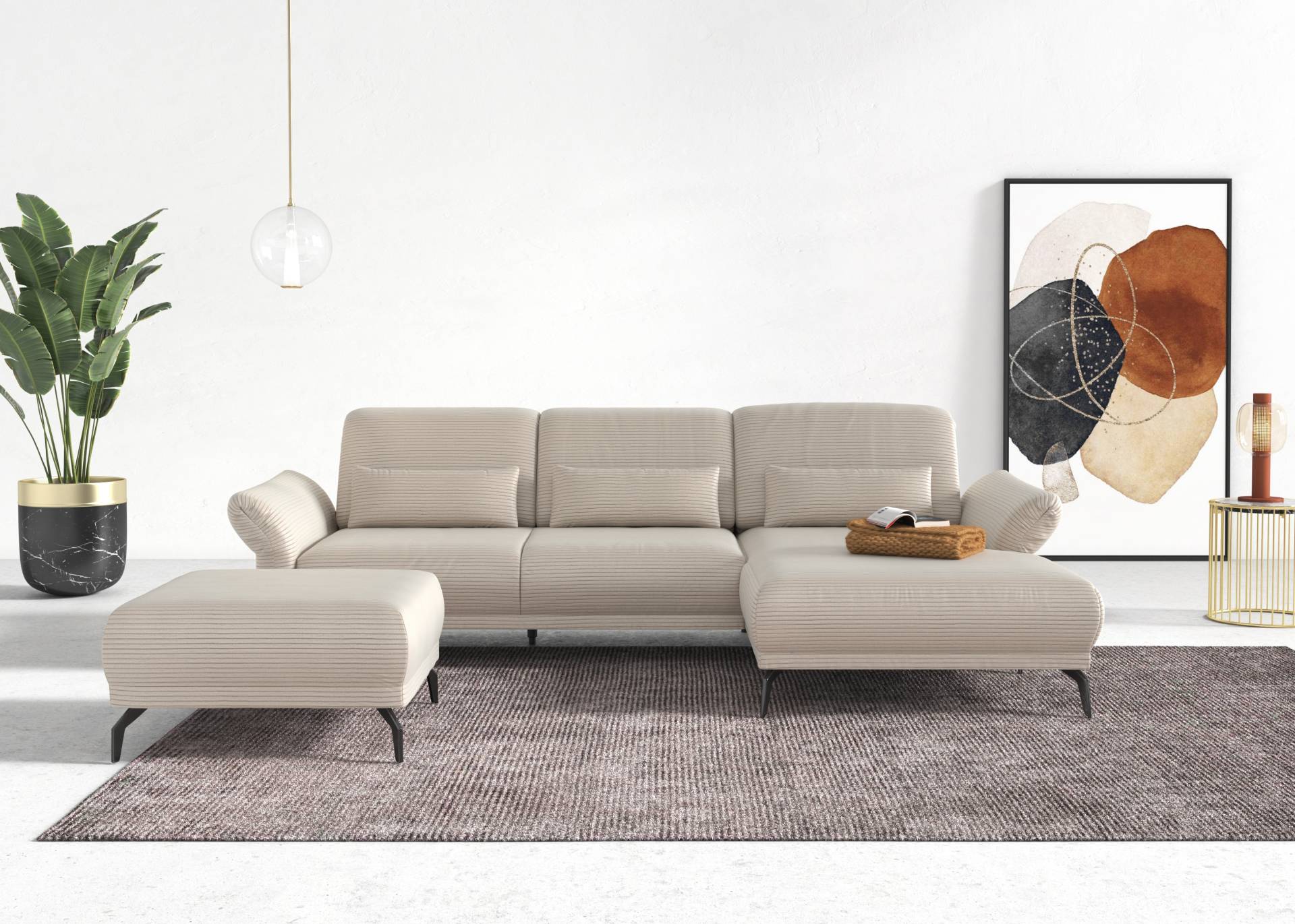 INOSIGN Ecksofa »Coco L-Form«, Sitztiefen-, Arm- und Kopfteilverstellung, Cord-Bezug, Fusshöhe 15 cm INOSIGN Ecksofa »Coco L-Form«, Sitztiefen-, Arm- und Kopfteilverstellung, Cord-Bezug, Fusshöhe 15 cm von INOSIGN