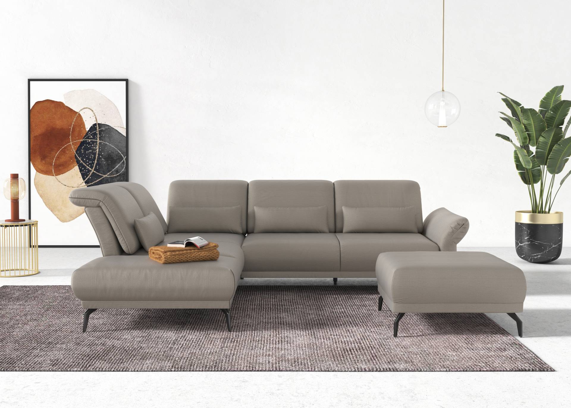 INOSIGN Ecksofa »Coco L-Form«, Sitztiefen-, Arm- und Kopfteilverstellung, Cord-Bezug, Fusshöhe 15 cm INOSIGN Ecksofa »Coco L-Form«, Sitztiefen-, Arm- und Kopfteilverstellung, Cord-Bezug, Fusshöhe 15 cm von INOSIGN