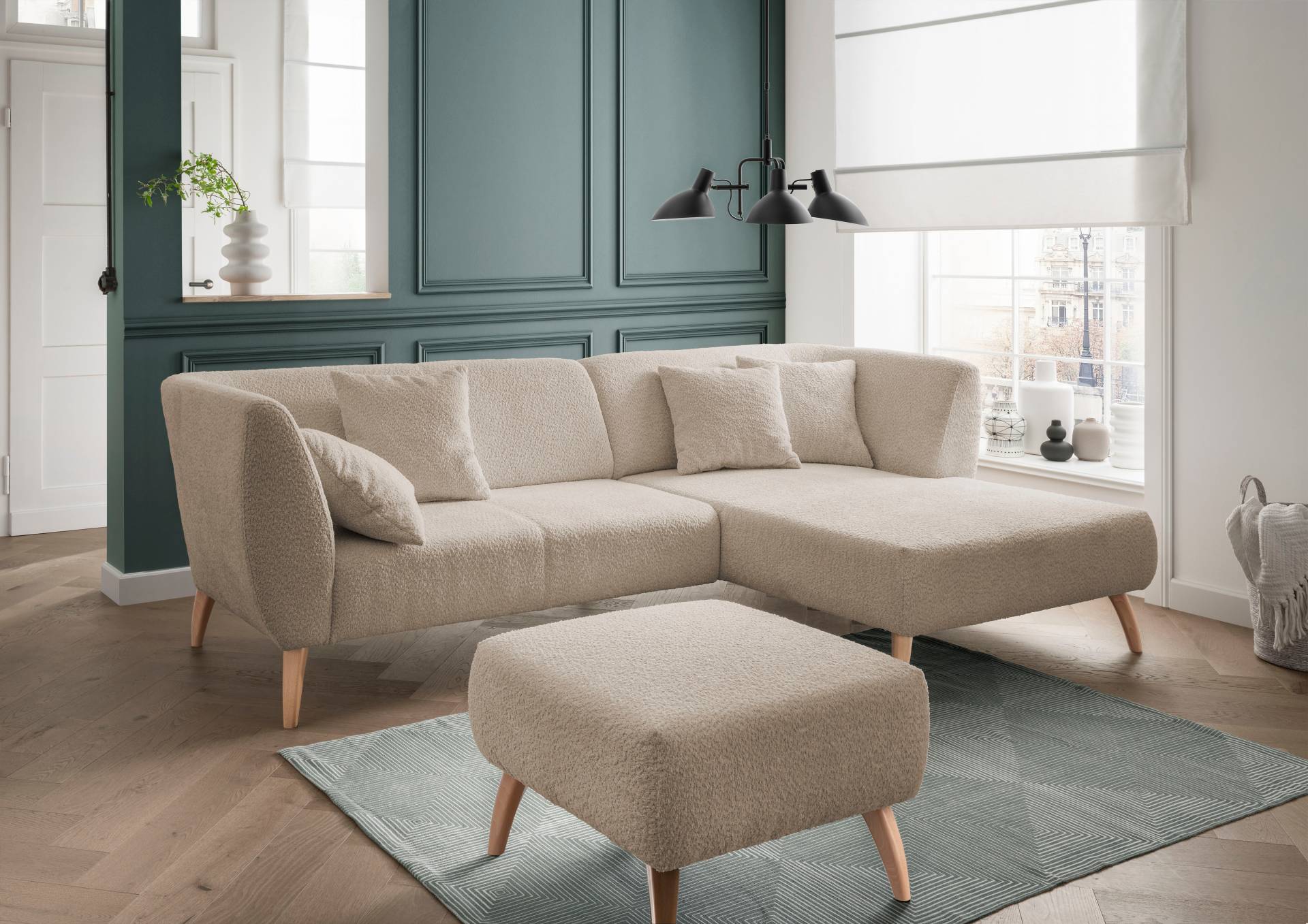INOSIGN Ecksofa »Colori L-Form«, Holzfussfarbe wählbar, inkl. 4x Zierkissen INOSIGN Ecksofa »Colori L-Form«, Holzfussfarbe wählbar, inkl. 4x Zierkissen von INOSIGN