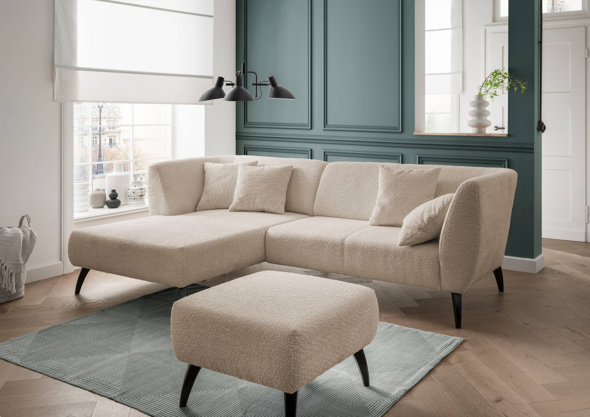 INOSIGN Ecksofa »Colori L-Form«, Holzfussfarbe wählbar, inkl. 4x Zierkissen INOSIGN Ecksofa »Colori L-Form«, Holzfussfarbe wählbar, inkl. 4x Zierkissen von INOSIGN