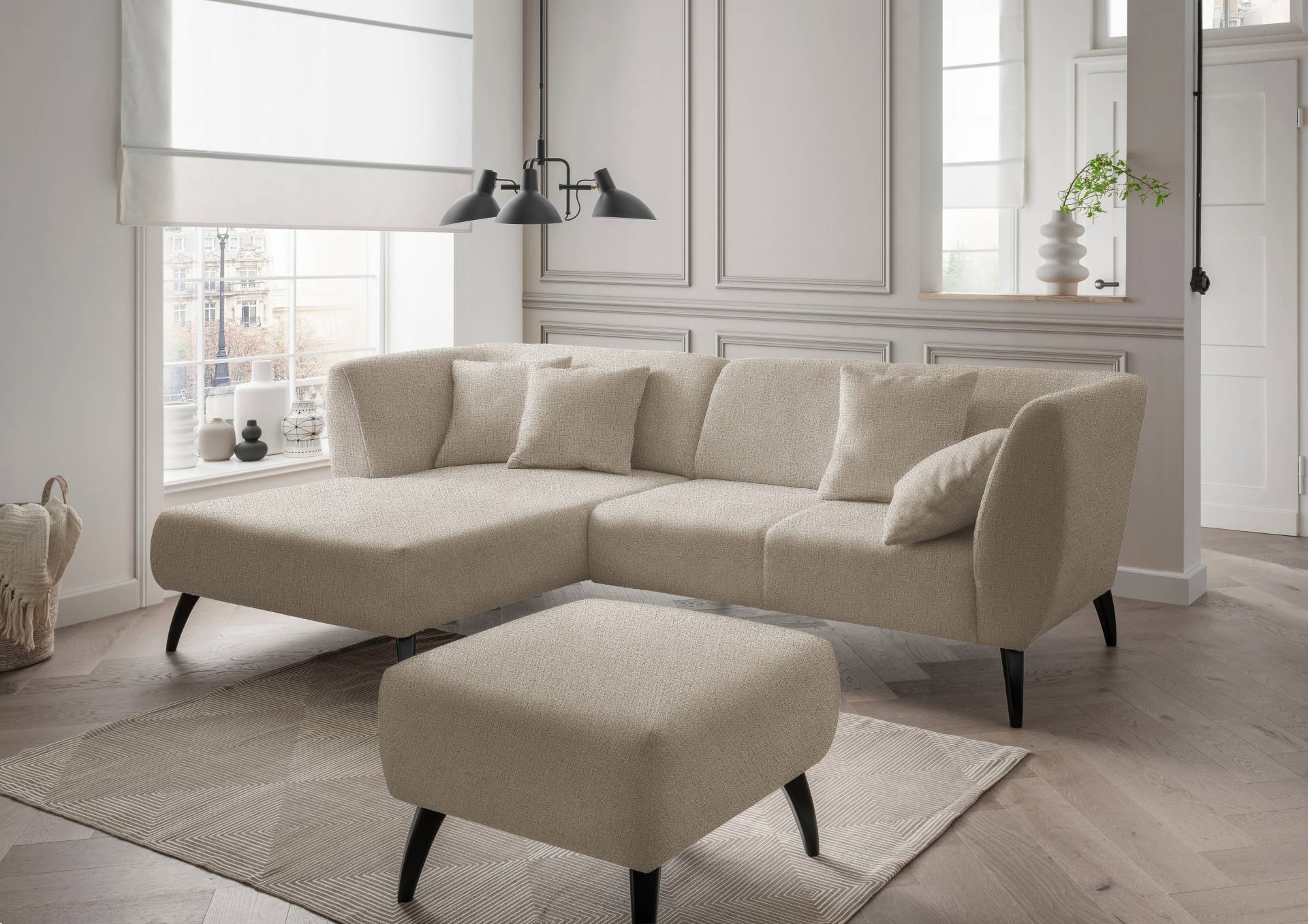 INOSIGN Ecksofa »Colori L-Form«, Holzfussfarbe wählbar, inkl. 4x Zierkissen INOSIGN Ecksofa »Colori L-Form«, Holzfussfarbe wählbar, inkl. 4x Zierkissen von INOSIGN