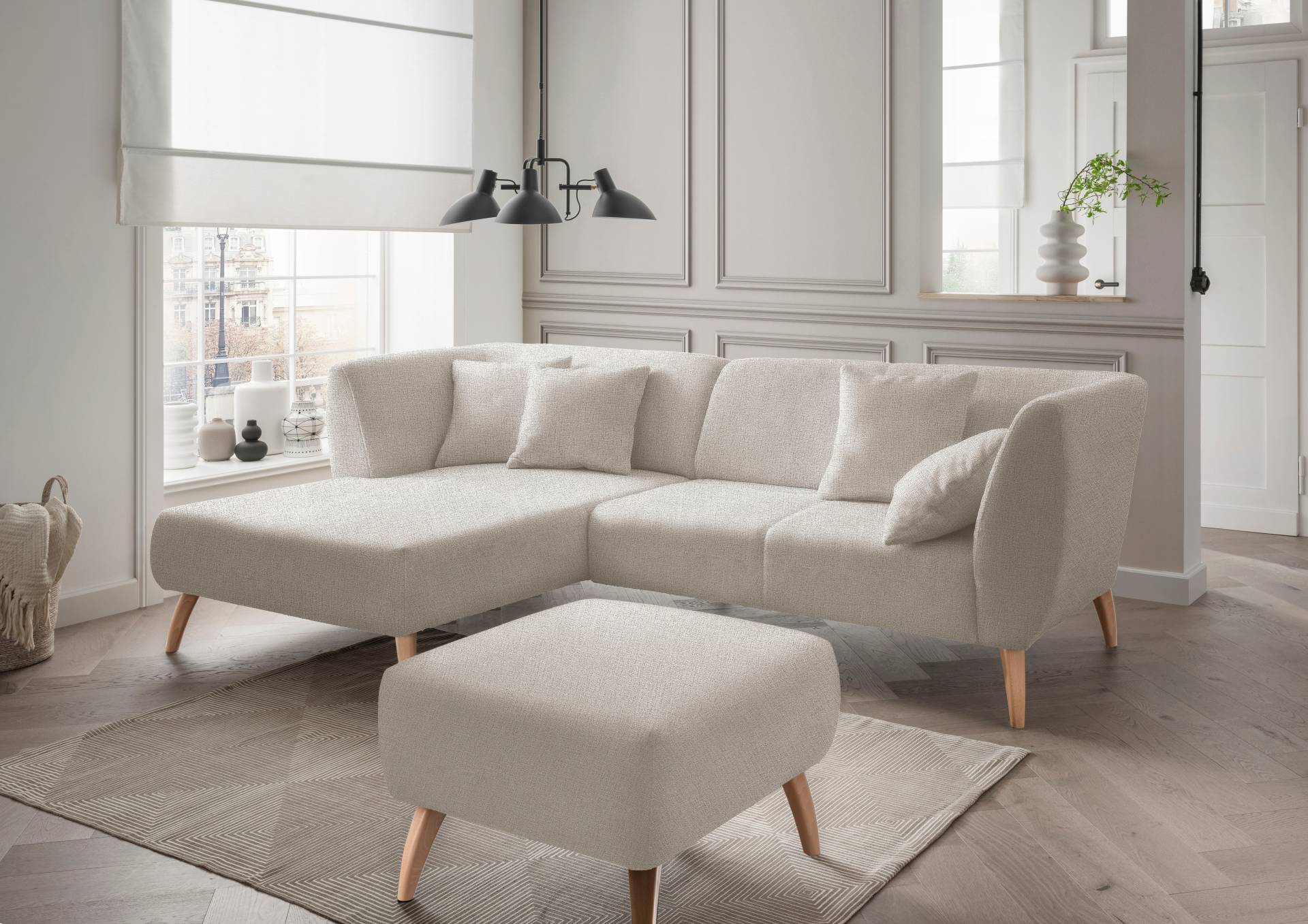 INOSIGN Ecksofa »Colori L-Form«, Holzfussfarbe wählbar, inkl. 4x Zierkissen INOSIGN Ecksofa »Colori L-Form«, Holzfussfarbe wählbar, inkl. 4x Zierkissen von INOSIGN