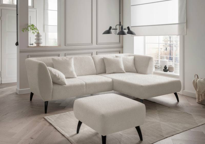 INOSIGN Ecksofa »Colori L-Form«, Holzfussfarbe wählbar, inkl. 4x Zierkissen von INOSIGN