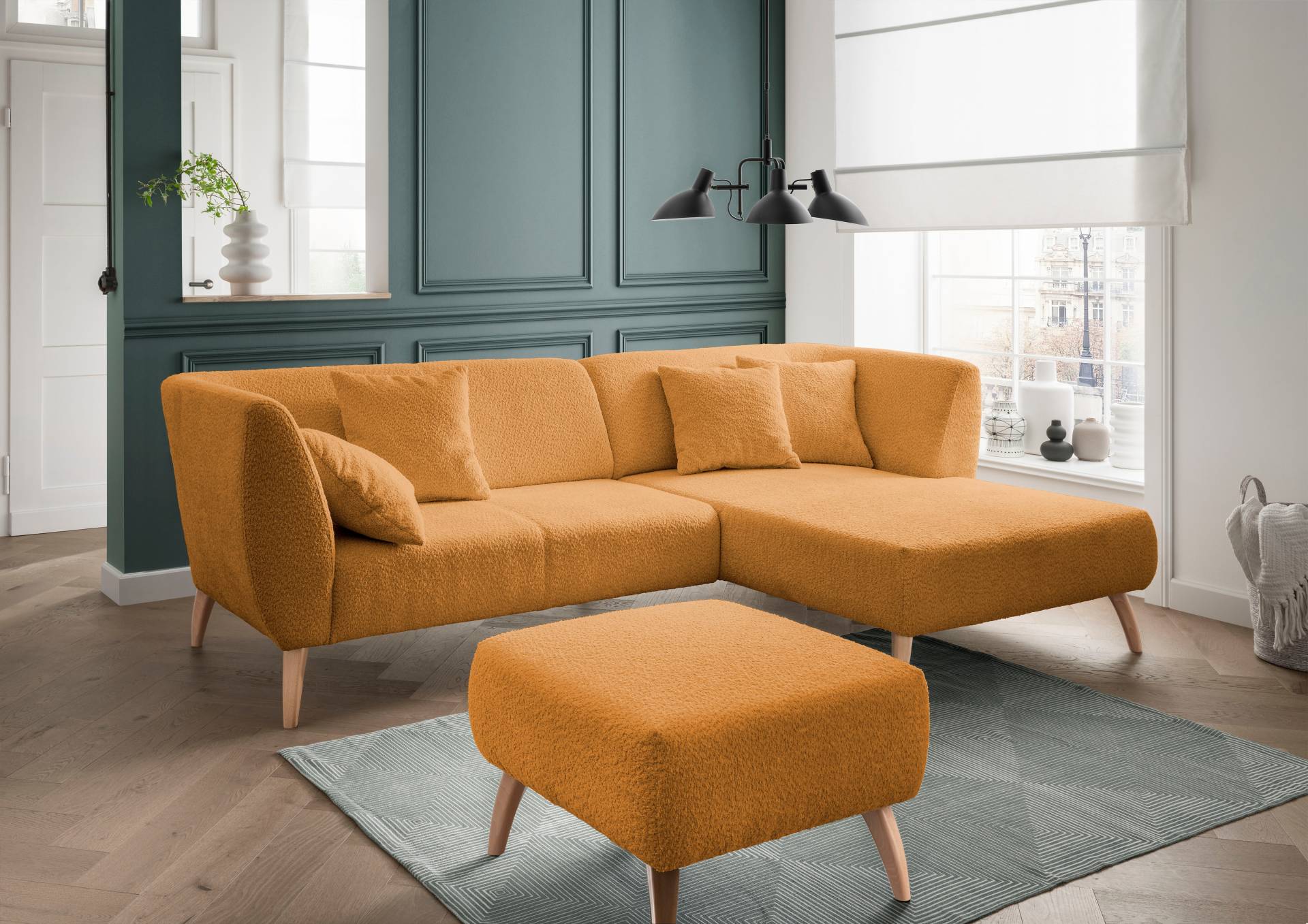 INOSIGN Ecksofa »Colori L-Form«, Holzfussfarbe wählbar, inkl. 4x Zierkissen INOSIGN Ecksofa »Colori L-Form«, Holzfussfarbe wählbar, inkl. 4x Zierkissen von INOSIGN