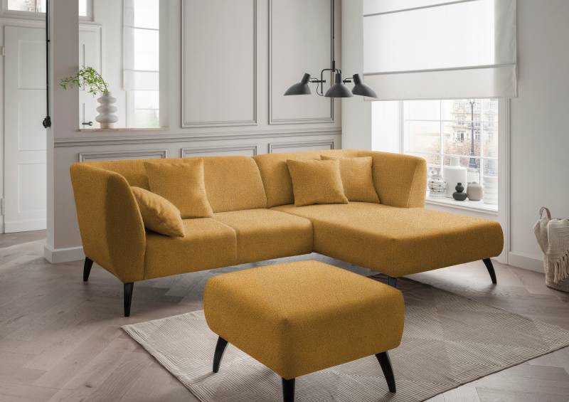 INOSIGN Ecksofa »Colori L-Form«, Holzfussfarbe wählbar, inkl. 4x Zierkissen von INOSIGN
