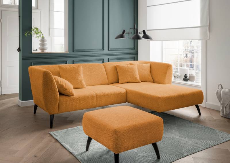 INOSIGN Ecksofa »Colori L-Form«, Holzfussfarbe wählbar, inkl. 4x Zierkissen von INOSIGN