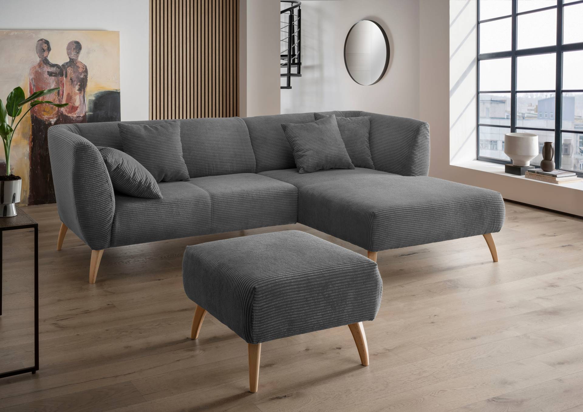 INOSIGN Ecksofa »Colori L-Form«, Holzfussfarbe wählbar, inkl. 4x Zierkissen INOSIGN Ecksofa »Colori L-Form«, Holzfussfarbe wählbar, inkl. 4x Zierkissen von INOSIGN