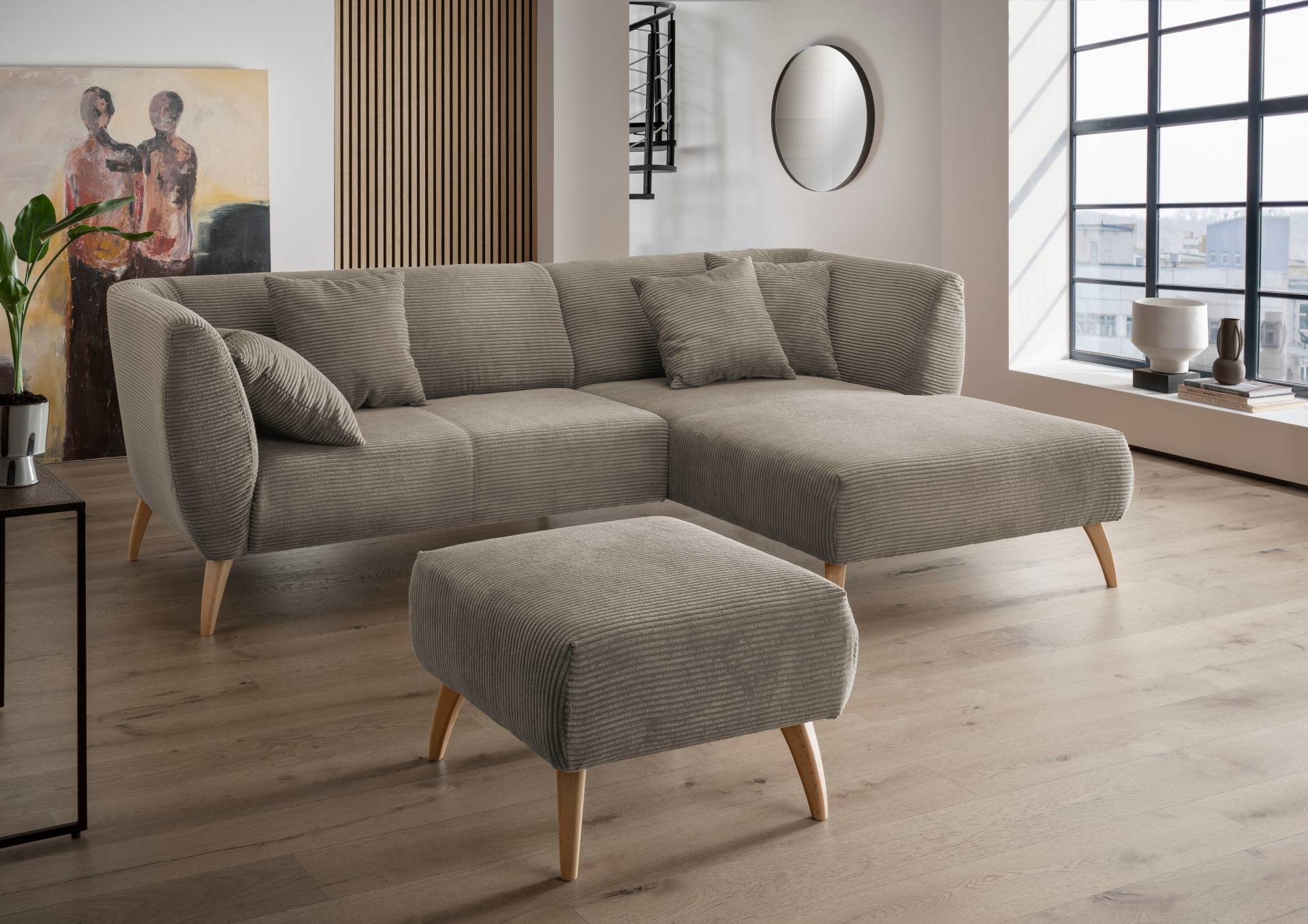INOSIGN Ecksofa »Colori L-Form«, Holzfussfarbe wählbar, inkl. 4x Zierkissen INOSIGN Ecksofa »Colori L-Form«, Holzfussfarbe wählbar, inkl. 4x Zierkissen von INOSIGN