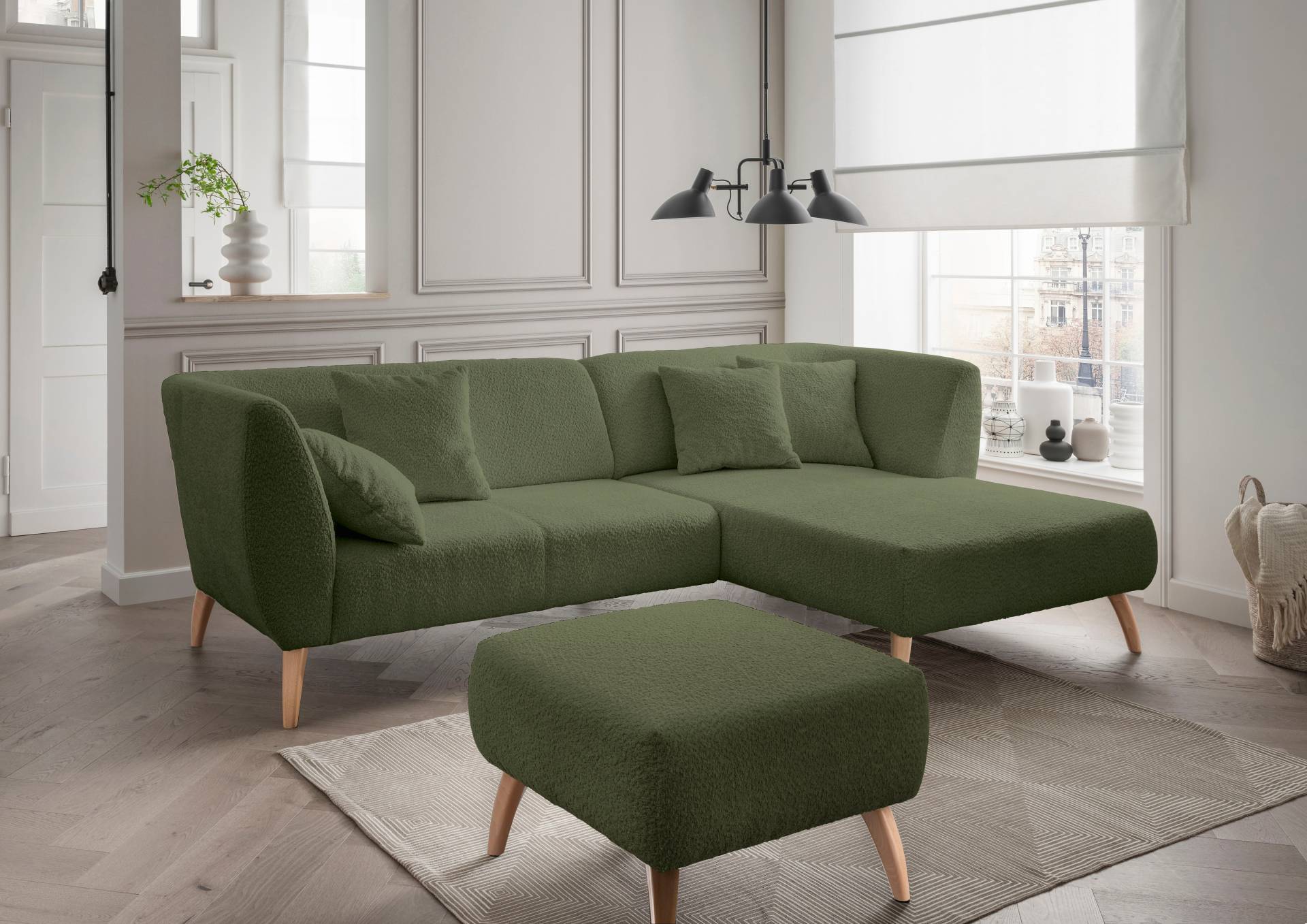 INOSIGN Ecksofa »Colori L-Form«, Holzfussfarbe wählbar, inkl. 4x Zierkissen INOSIGN Ecksofa »Colori L-Form«, Holzfussfarbe wählbar, inkl. 4x Zierkissen von INOSIGN