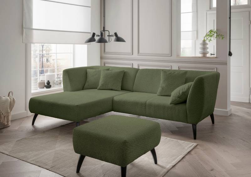 INOSIGN Ecksofa »Colori L-Form«, Holzfussfarbe wählbar, inkl. 4x Zierkissen von INOSIGN