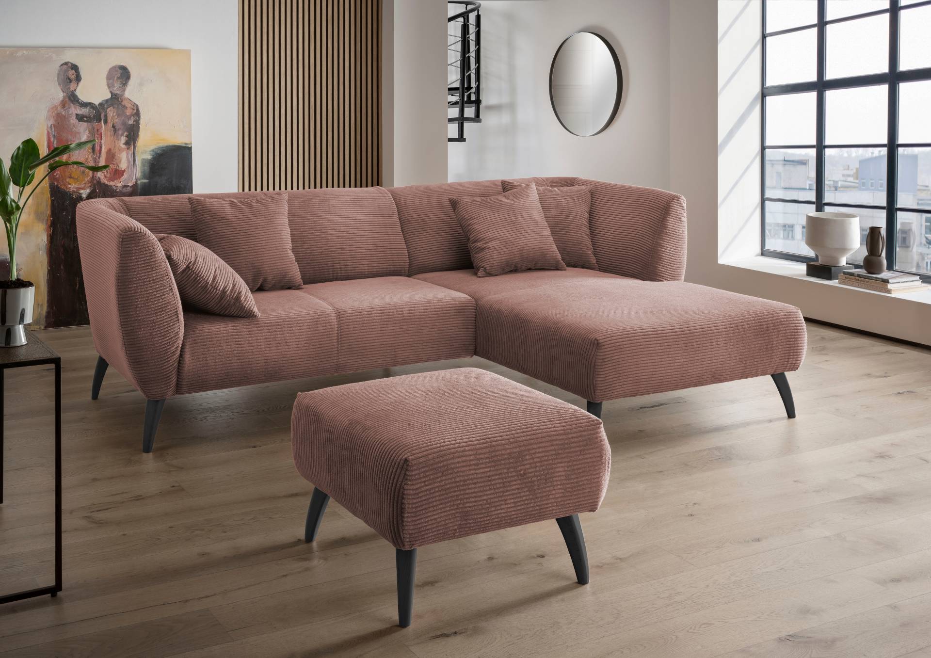 INOSIGN Ecksofa »Colori L-Form«, Holzfussfarbe wählbar, inkl. 4x Zierkissen INOSIGN Ecksofa »Colori L-Form«, Holzfussfarbe wählbar, inkl. 4x Zierkissen von INOSIGN