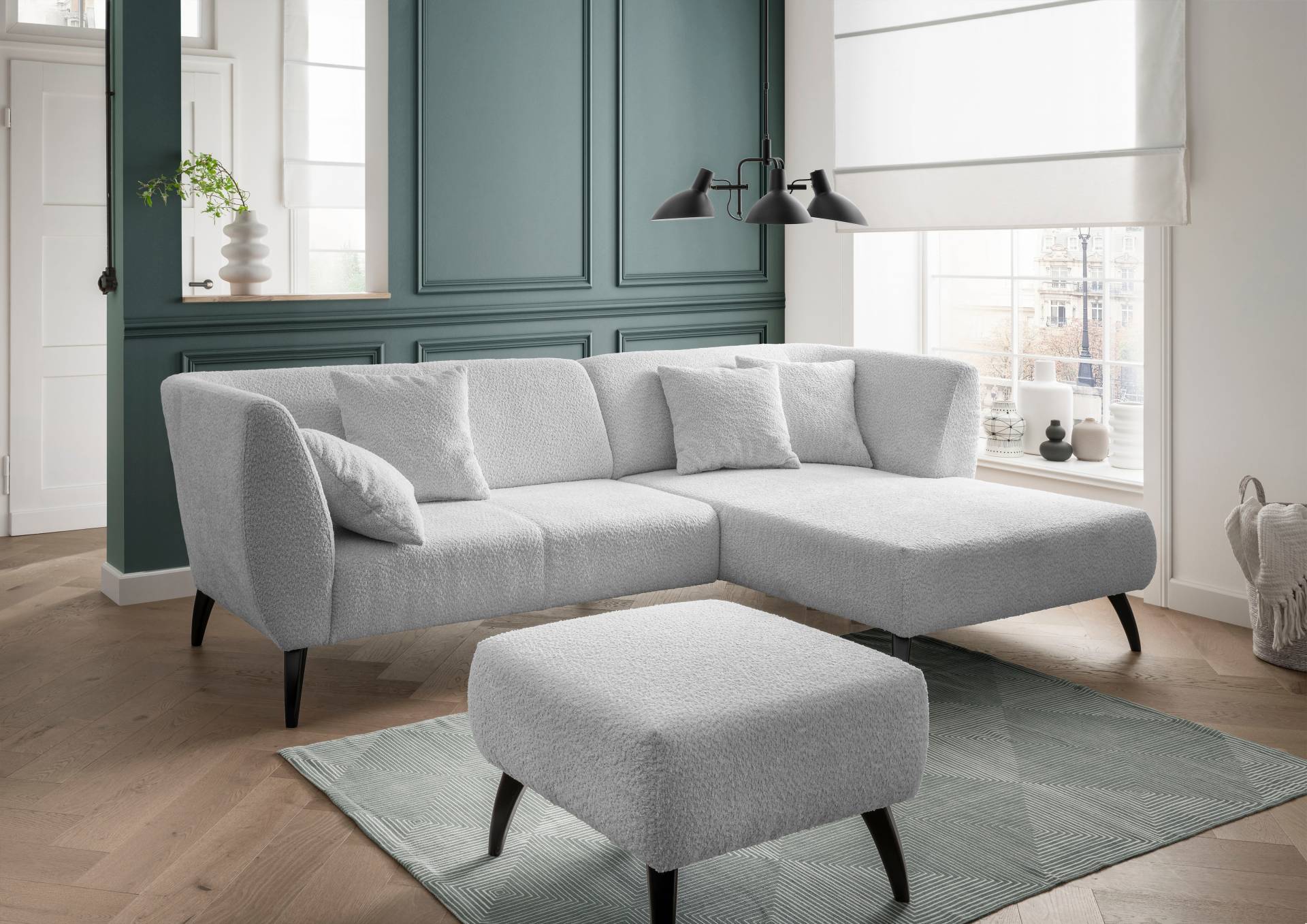 INOSIGN Ecksofa »Colori L-Form«, Holzfussfarbe wählbar, inkl. 4x Zierkissen INOSIGN Ecksofa »Colori L-Form«, Holzfussfarbe wählbar, inkl. 4x Zierkissen von INOSIGN