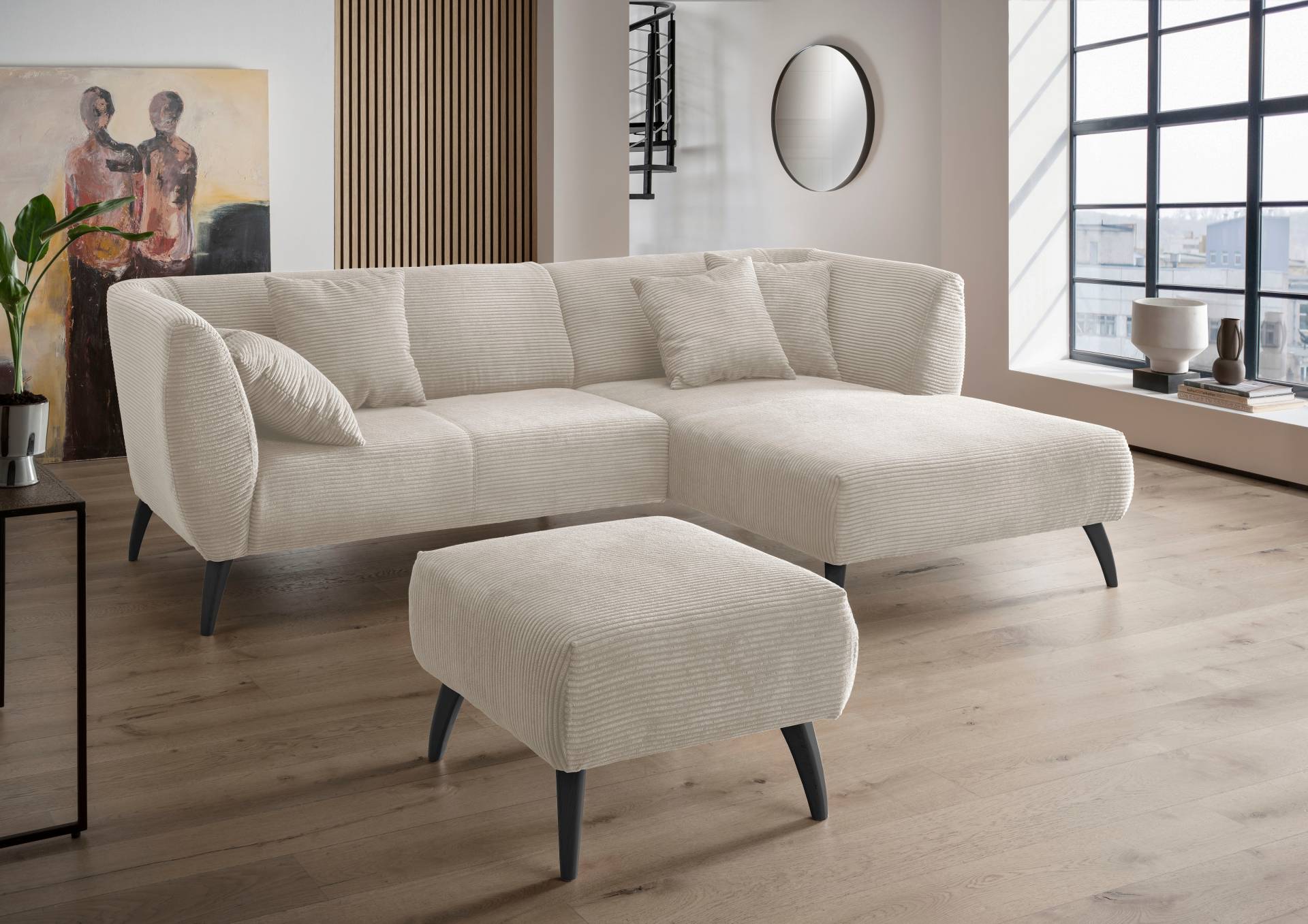 INOSIGN Ecksofa »Colori L-Form«, Holzfussfarbe wählbar, inkl. 4x Zierkissen INOSIGN Ecksofa »Colori L-Form«, Holzfussfarbe wählbar, inkl. 4x Zierkissen von INOSIGN