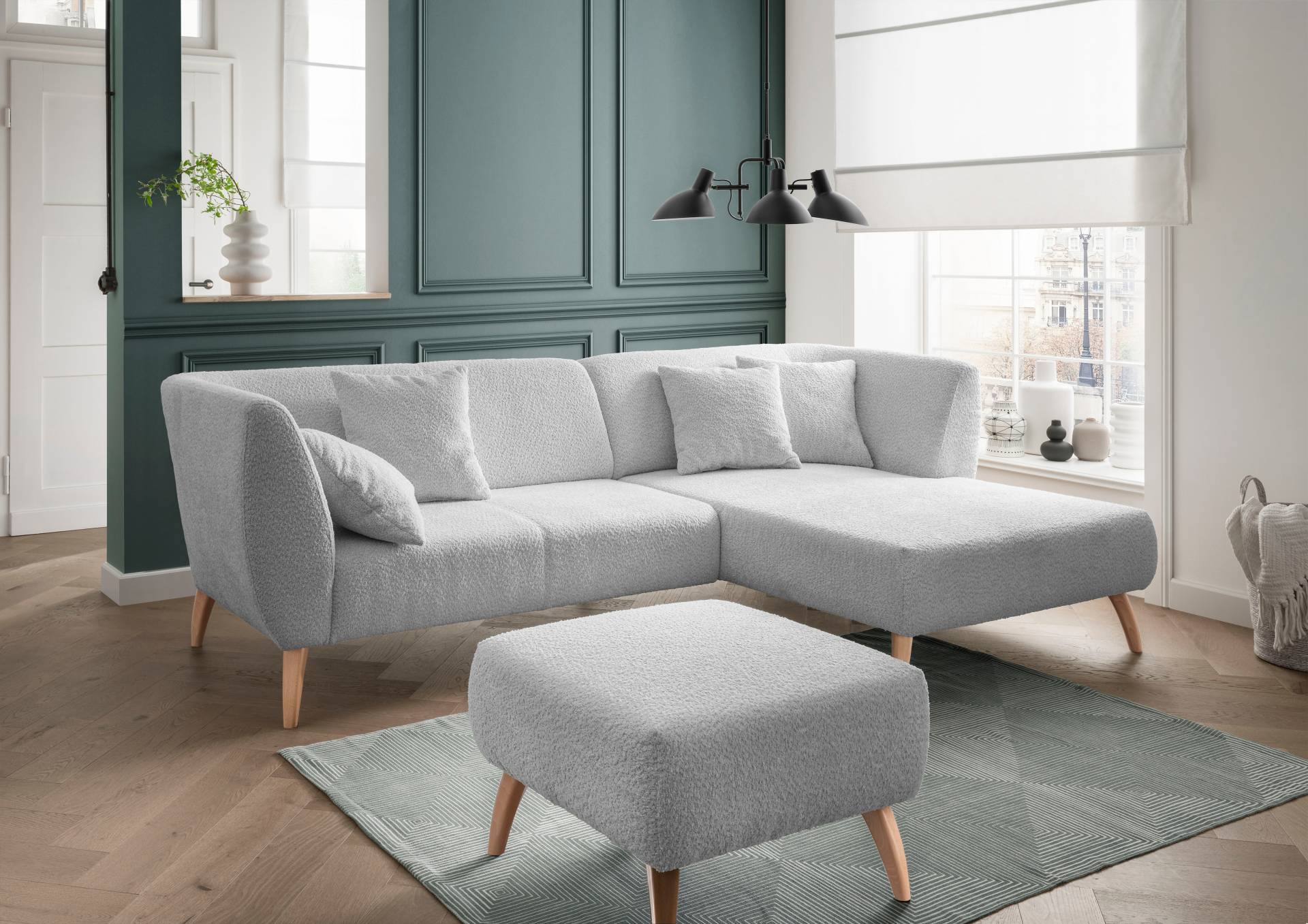 INOSIGN Ecksofa »Colori L-Form«, Holzfussfarbe wählbar, inkl. 4x Zierkissen INOSIGN Ecksofa »Colori L-Form«, Holzfussfarbe wählbar, inkl. 4x Zierkissen von INOSIGN