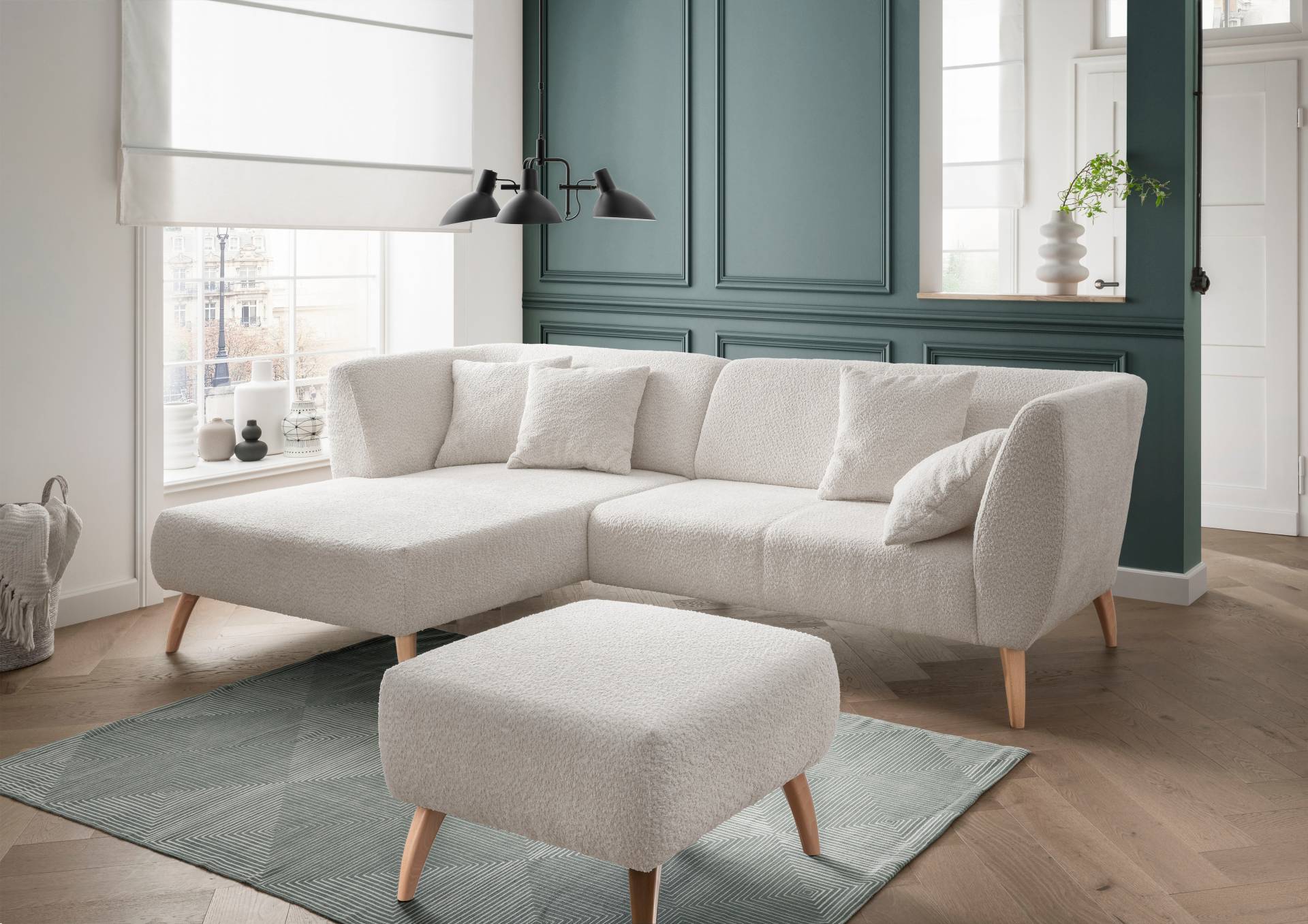 INOSIGN Ecksofa »Colori L-Form«, Holzfussfarbe wählbar, inkl. 4x Zierkissen INOSIGN Ecksofa »Colori L-Form«, Holzfussfarbe wählbar, inkl. 4x Zierkissen von INOSIGN