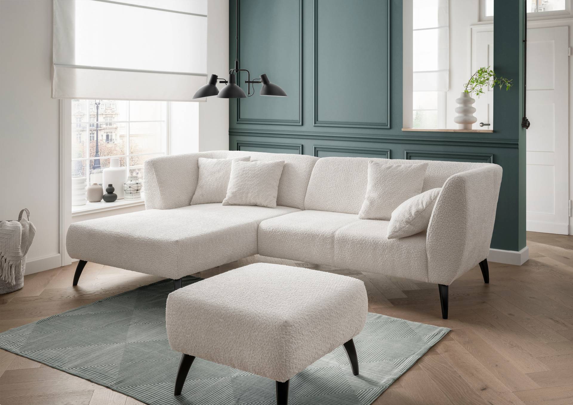 INOSIGN Ecksofa »Colori L-Form«, Holzfussfarbe wählbar, inkl. 4x Zierkissen INOSIGN Ecksofa »Colori L-Form«, Holzfussfarbe wählbar, inkl. 4x Zierkissen von INOSIGN