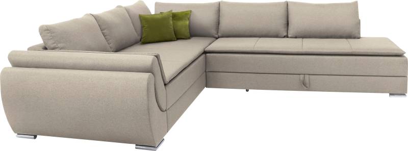 INOSIGN Ecksofa »Göteborg«, mit Boxspring-Bettfunktion und Bettkasten, Dauerschlaffunktion, Topper von INOSIGN