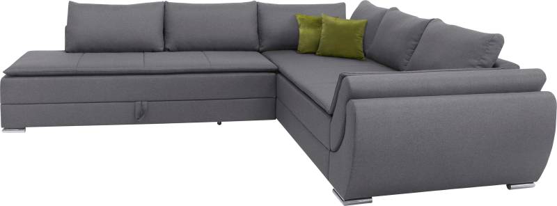 INOSIGN Ecksofa »Göteborg«, mit Boxspring-Bettfunktion und Bettkasten, Dauerschlaffunktion, Topper von INOSIGN