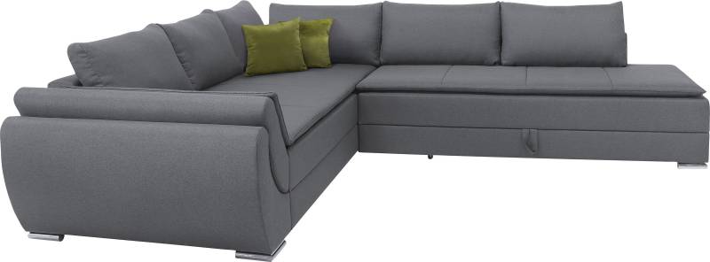 INOSIGN Ecksofa »Göteborg«, mit Boxspring-Bettfunktion und Bettkasten, Dauerschlaffunktion, Topper von INOSIGN