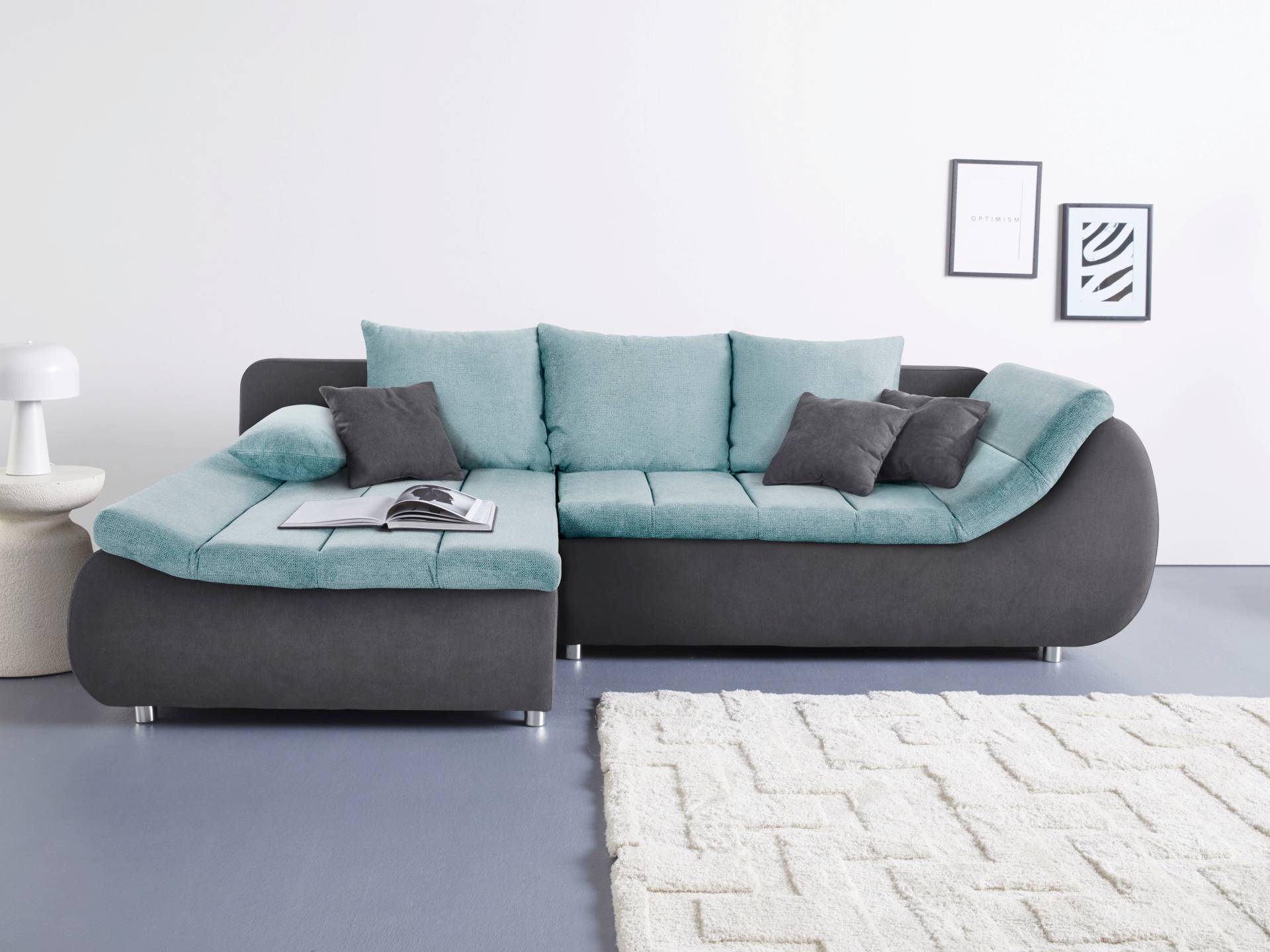 INOSIGN Ecksofa »Imola, elegant und modern, aktuelle Steppung im Sitz, bequem, L-Form«, frei im Raum stellbar, wahlweise mit Bettfunktion und Bettkasten INOSIGN Ecksofa »Imola, elegant und modern, aktuelle Steppung im Sitz, bequem, L-Form«, frei im Raum stellbar, wahlweise mit Bettfunktion und Bettkasten von INOSIGN