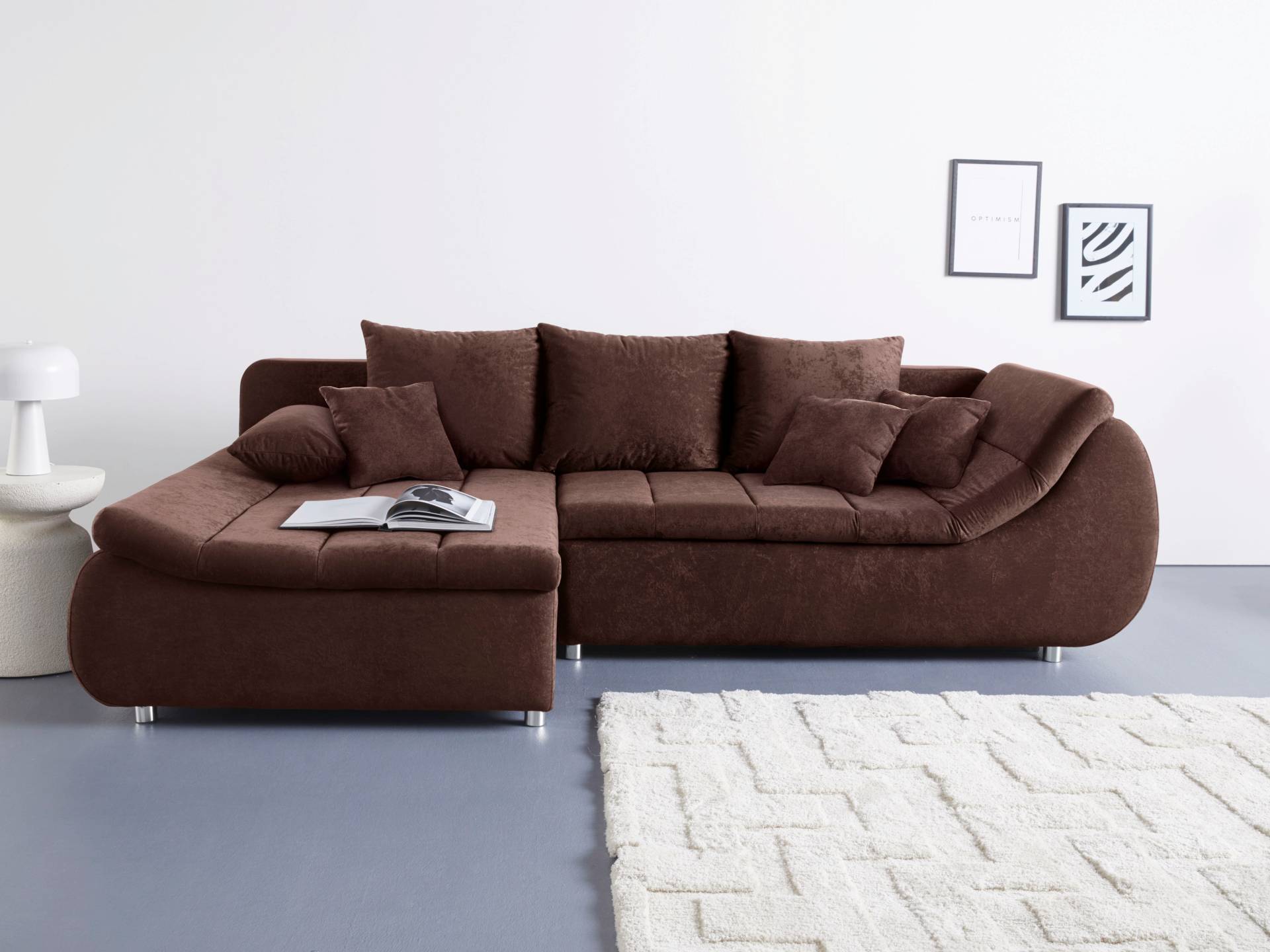 INOSIGN Ecksofa »Imola, elegant und modern, aktuelle Steppung im Sitz, bequem, L-Form«, frei im Raum stellbar, wahlweise mit Bettfunktion und Bettkasten INOSIGN Ecksofa »Imola, elegant und modern, aktuelle Steppung im Sitz, bequem, L-Form«, frei im Raum stellbar, wahlweise mit Bettfunktion und Bettkasten von INOSIGN