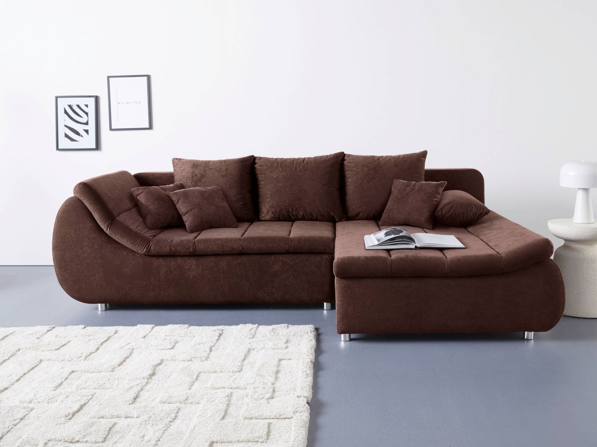 INOSIGN Ecksofa »Imola, elegant und modern, aktuelle Steppung im Sitz, bequem, L-Form«, frei im Raum stellbar, wahlweise mit Bettfunktion und Bettkasten INOSIGN Ecksofa »Imola, elegant und modern, aktuelle Steppung im Sitz, bequem, L-Form«, frei im Raum stellbar, wahlweise mit Bettfunktion und Bettkasten von INOSIGN